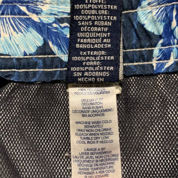 🔥4/$20 Mens Medium Bathing Suit Swim Trunks CHAPS Brand Floral Style - Picture 5 of 6